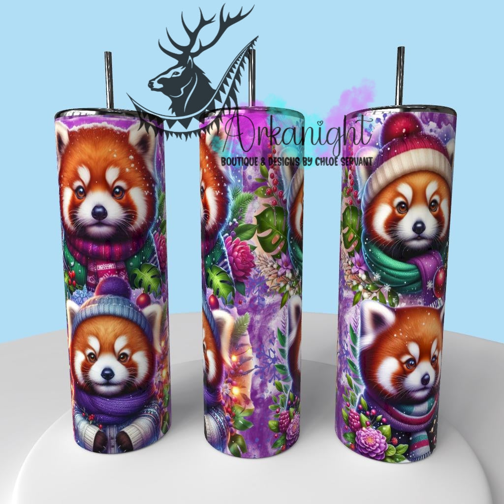 Gourde sur commande - Collection Hiver & Animals 2025 - Panda Roux