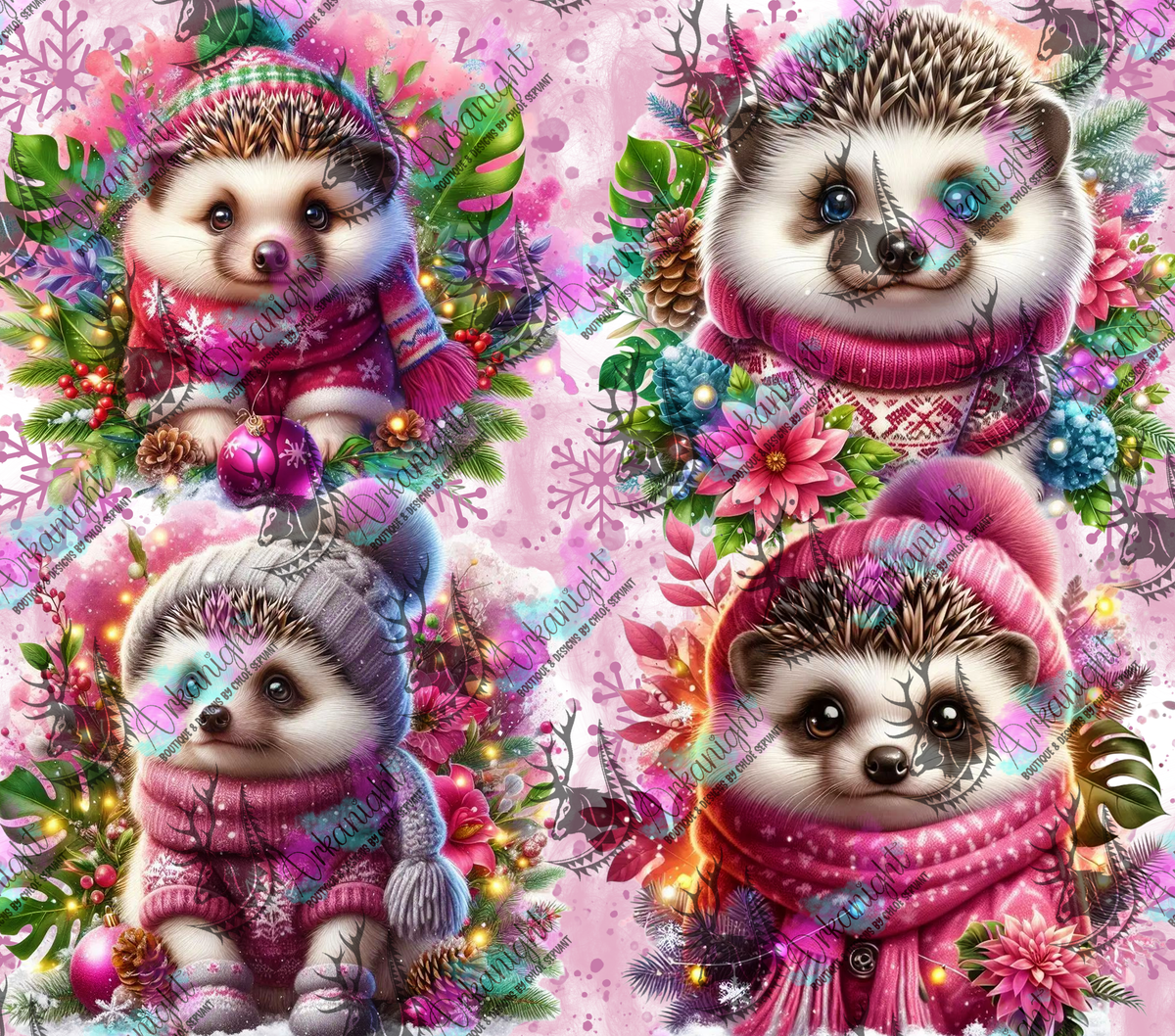 Numérique - Collection Hiver & Animals 2025 - Hérisson Rose