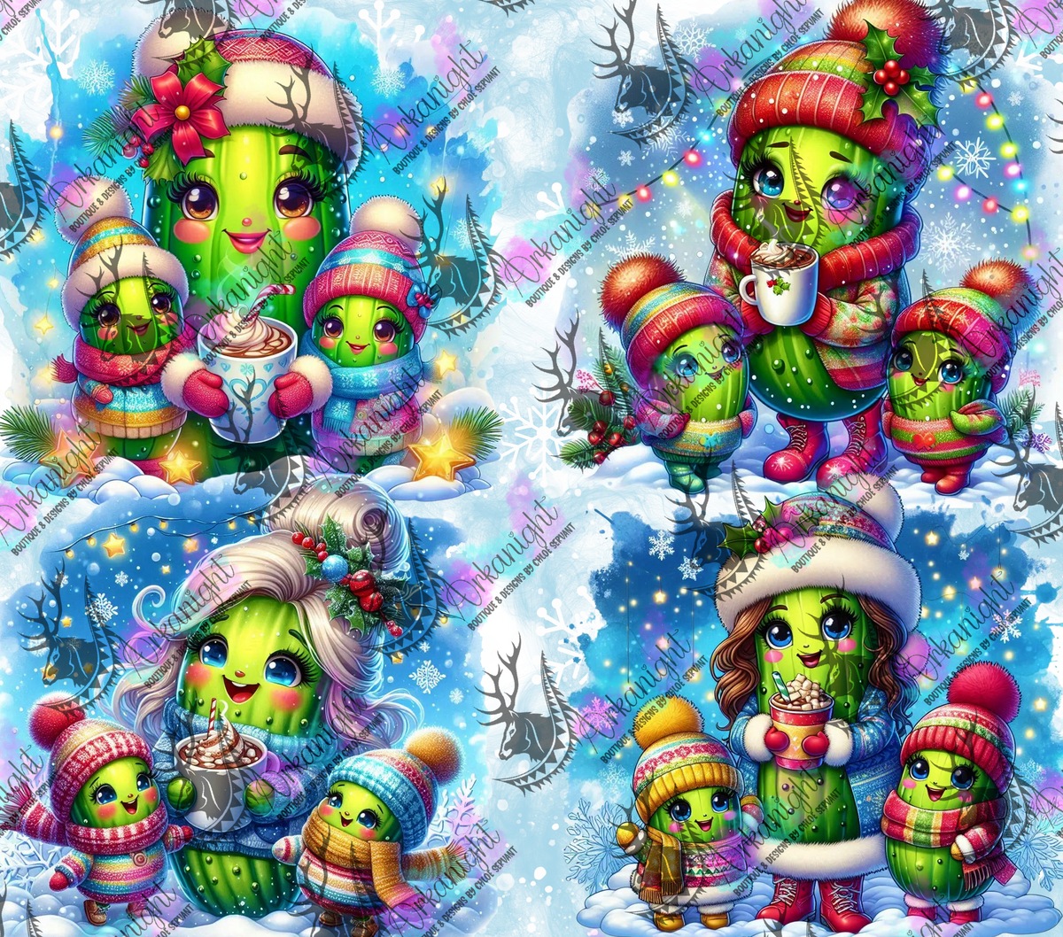Numérique - Collection Hiver & Cornichons - Cornichons & Famille Bleu