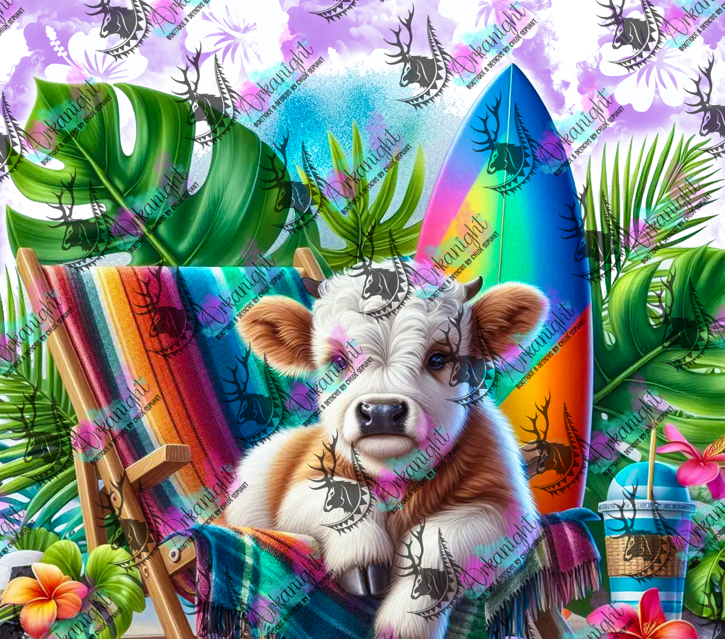 Numérique - Collection Voyage 2026 - Vache Blanche et Tan en Voyage