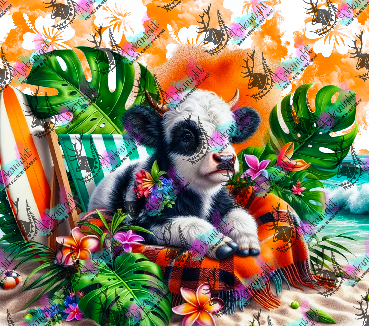 Numérique - Collection Voyage 2026 - Vache Blanche et Noir en Voyage