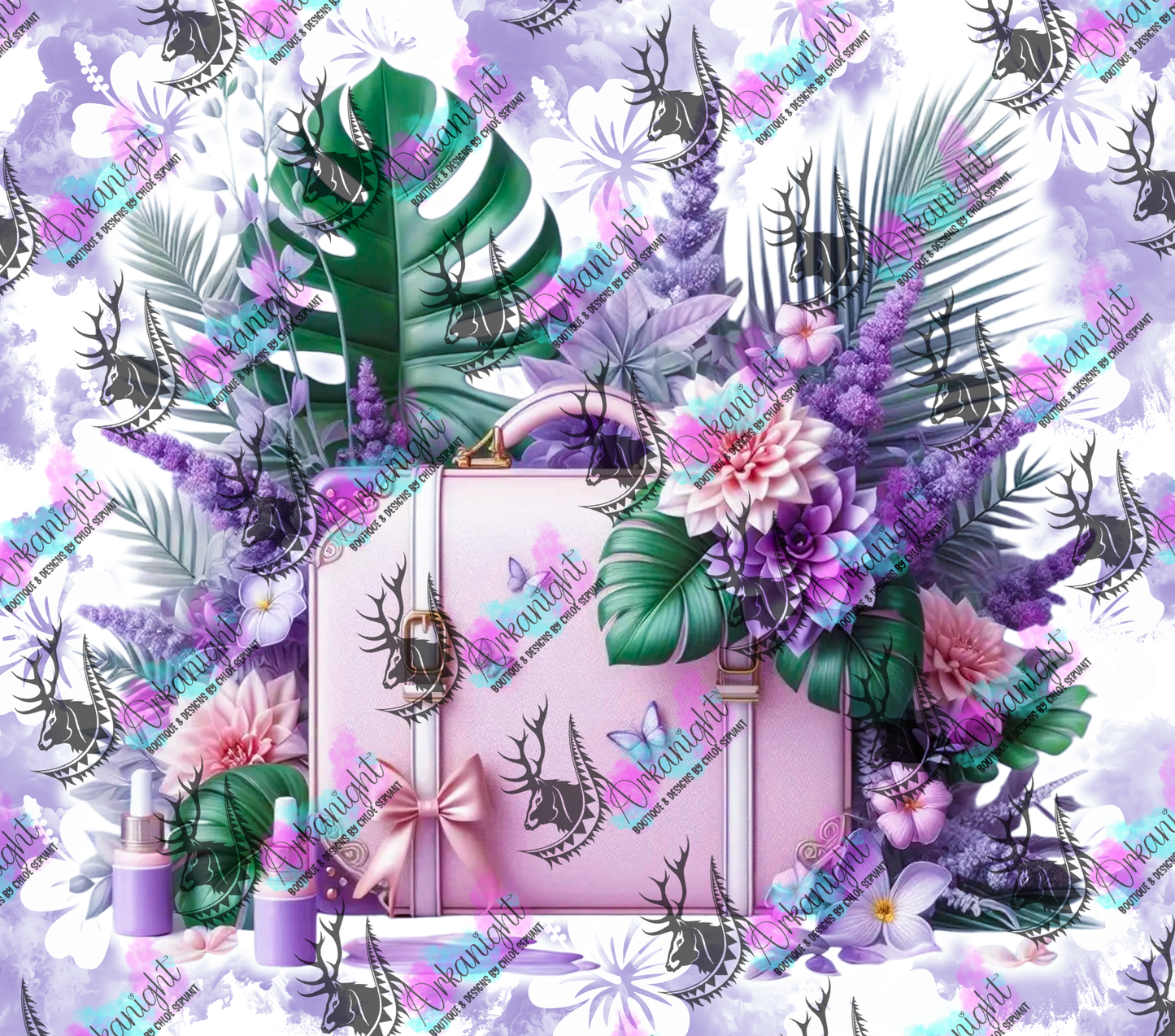 Numérique - Collection Voyage 2026 - Valise Fleurie - Lilas