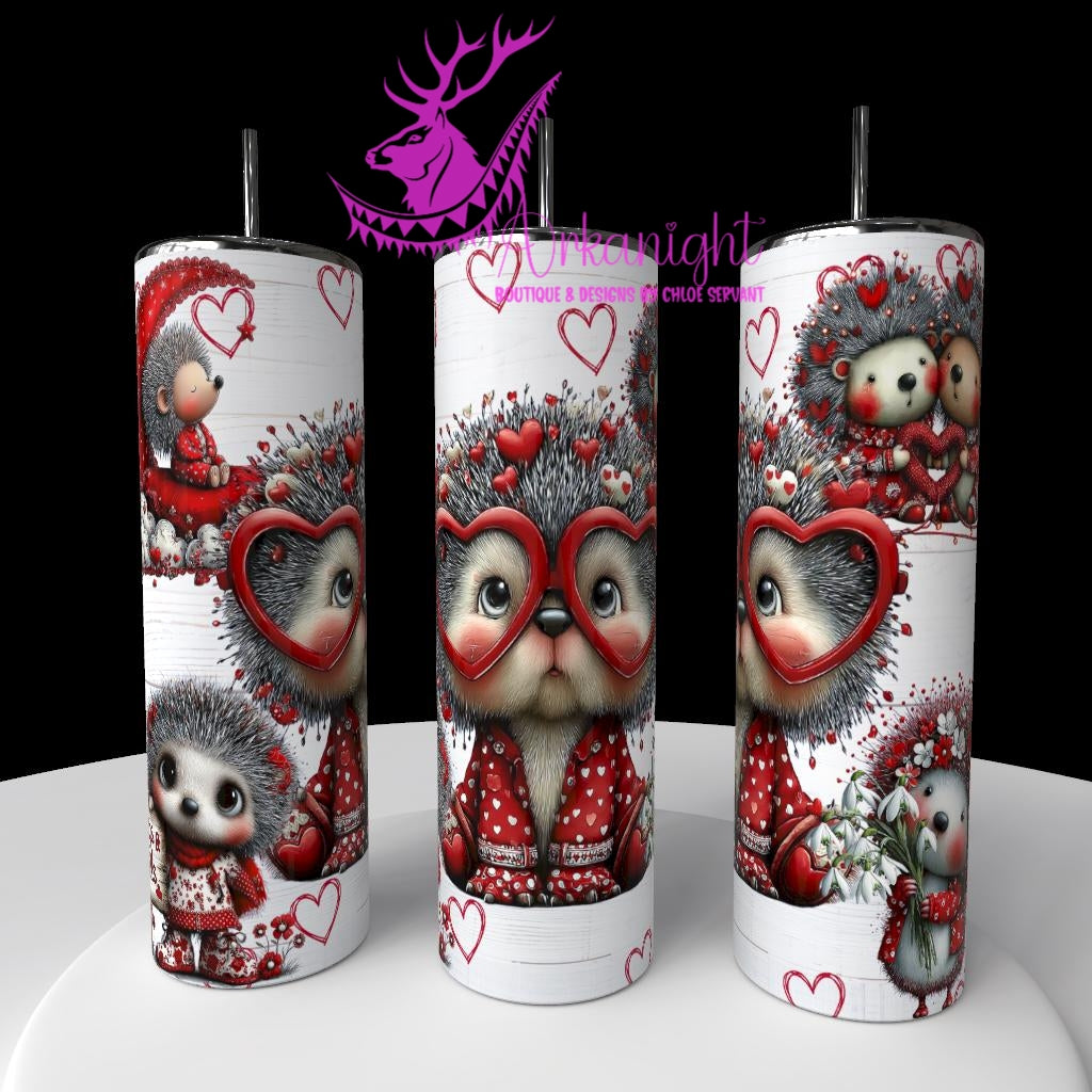 Gourde sur commande - Collection Saint-Valentin 2026 - Passion Red Hedgedog