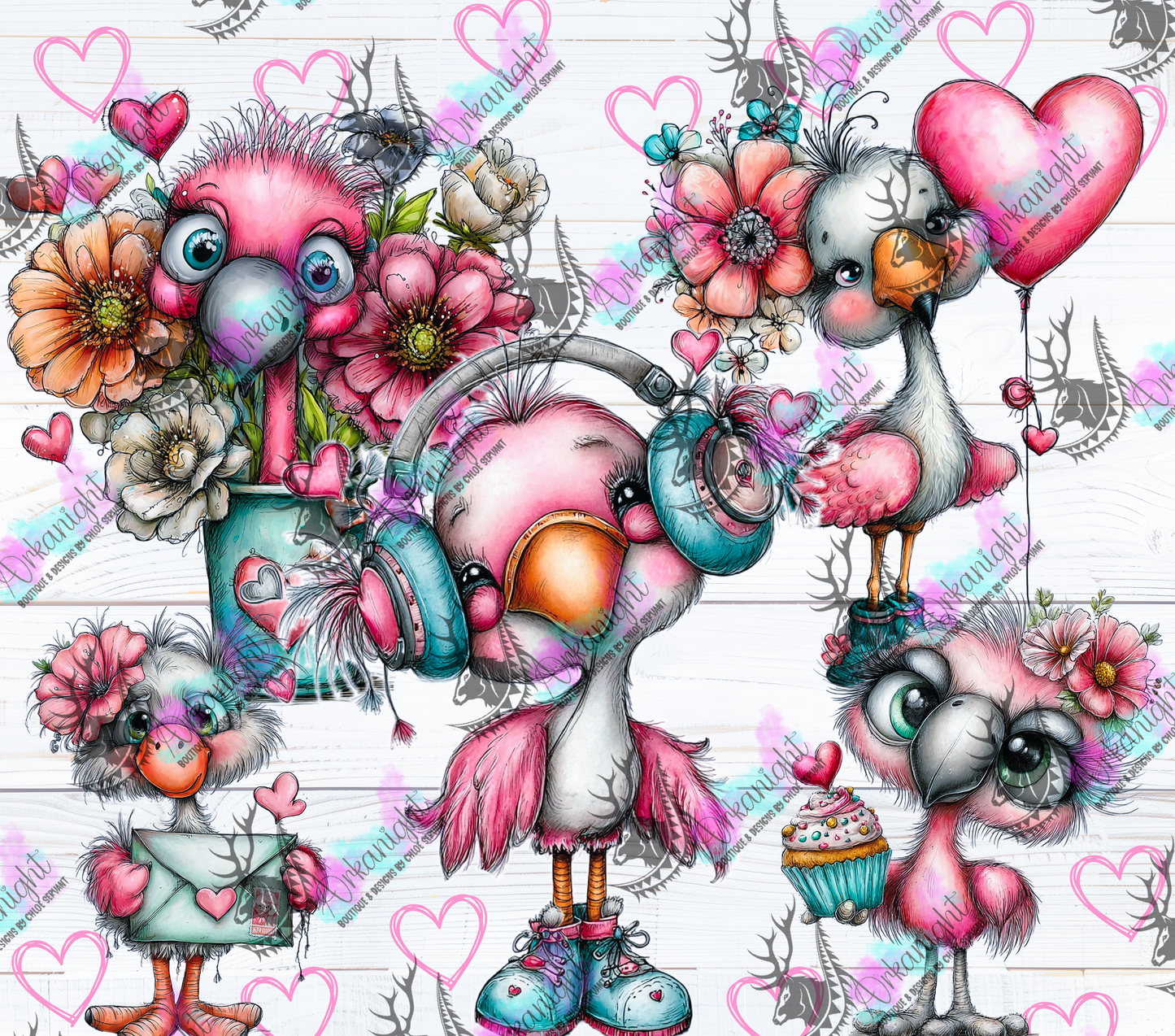 Numérique - Collection Saint-Valentin Vintage 2026 - Flamingo