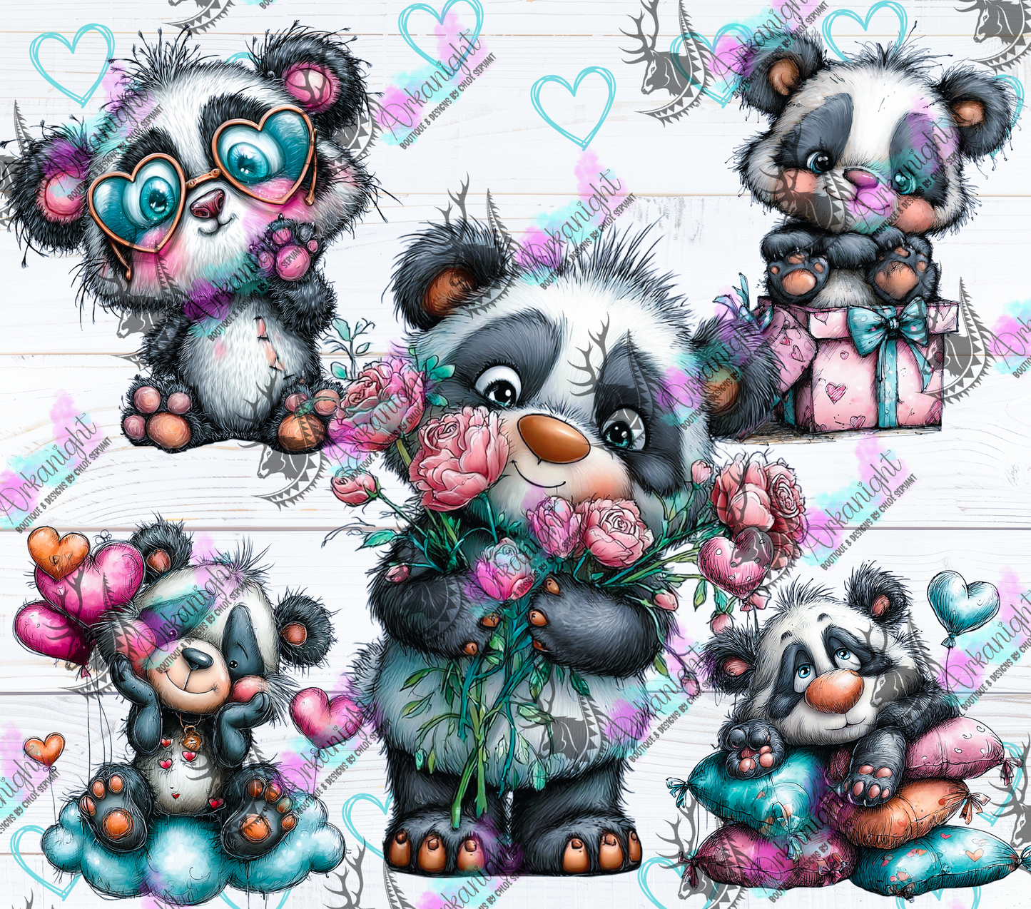 Numérique - Collection Saint-Valentin Vintage 2026 - Cute Panda- 03