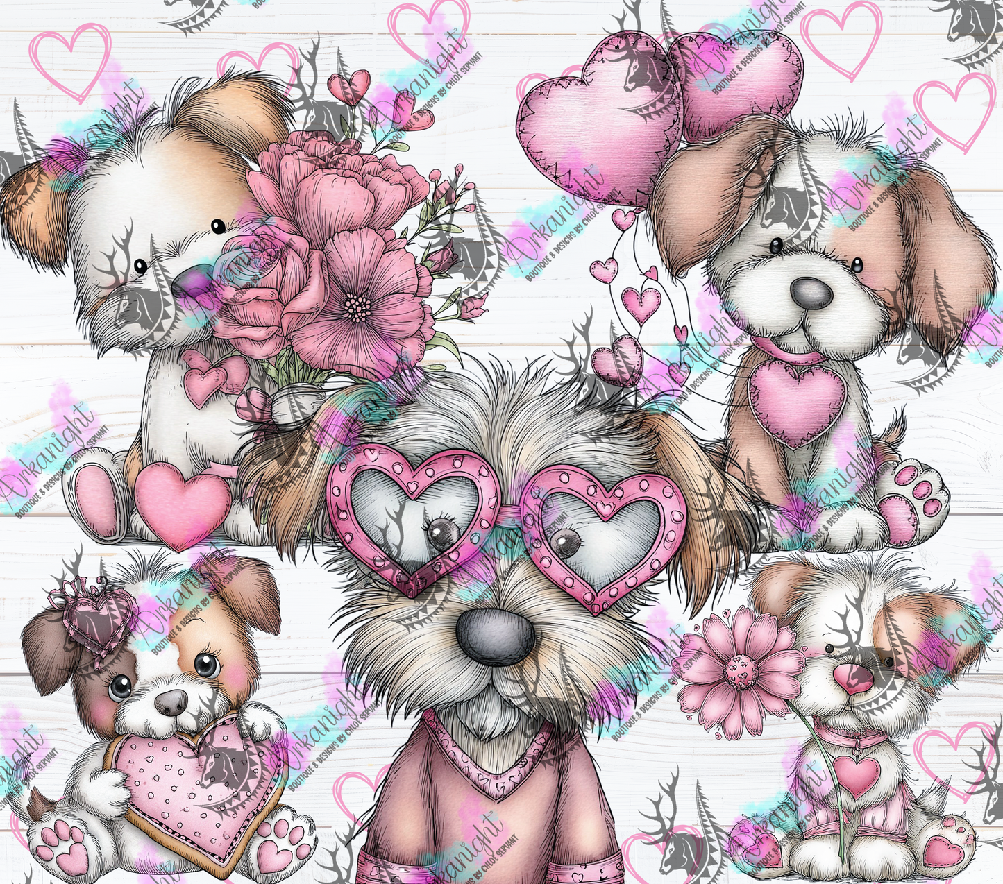 Numérique - Collection Saint-Valentin Vintage 2026 - Old Rose Dog