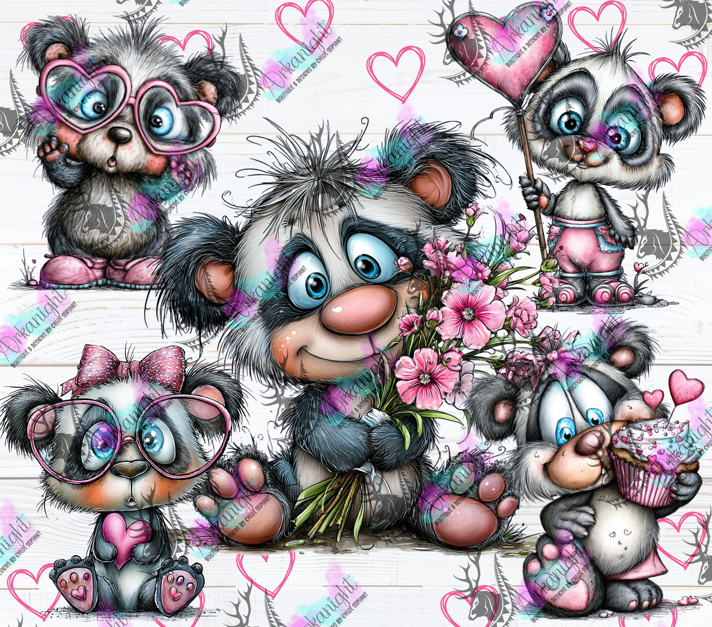 Numérique - Collection Saint-Valentin Vintage 2026 - Cute Panda -02
