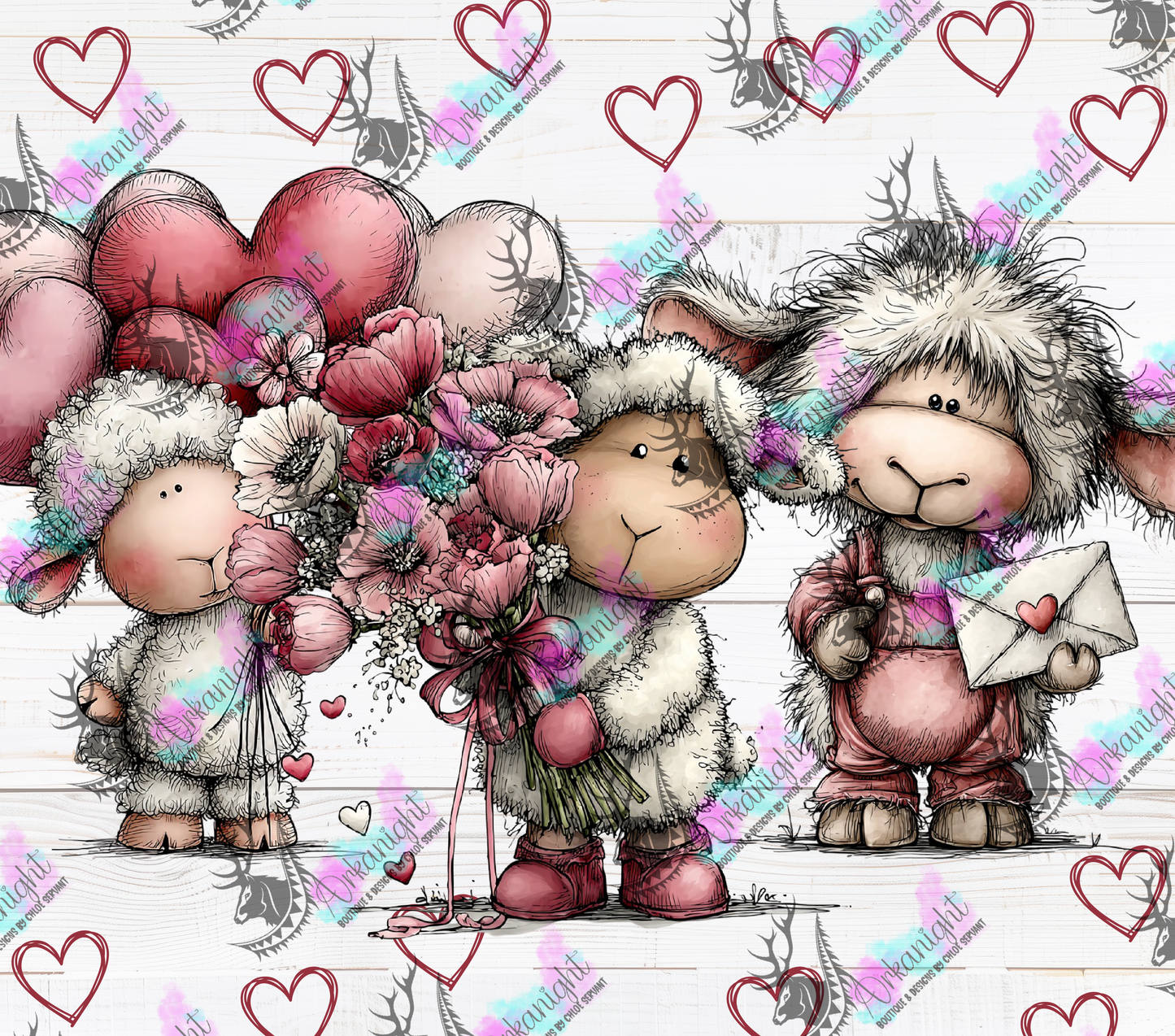 Numérique - Collection Saint-Valentin Vintage 2026 - Old Rose Sheep