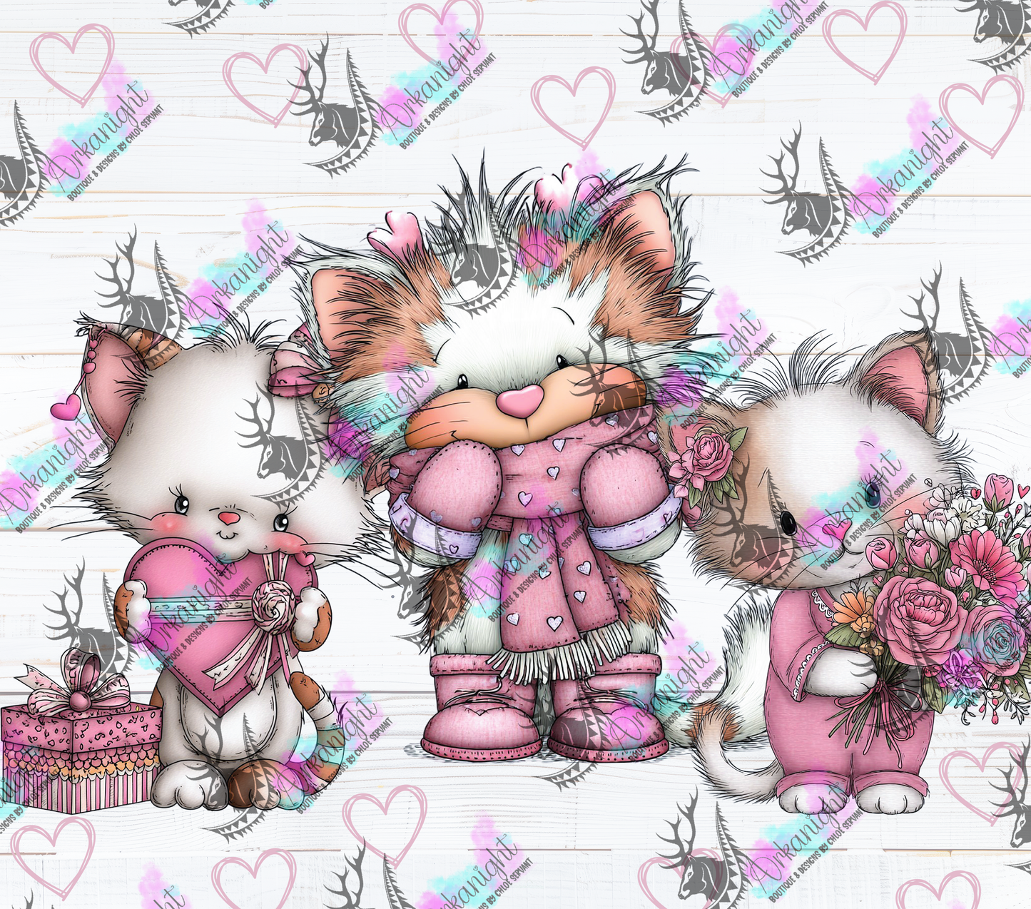 Numérique - Collection Saint-Valentin Vintage 2026 - Old Rose Cat