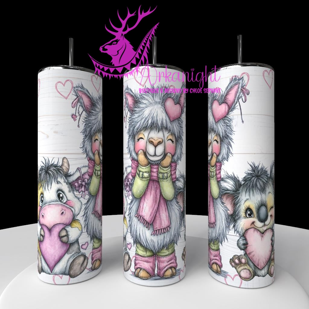 Gourde sur commande - Collection Saint-Valentin 2026 - Vintage Lhama and friends