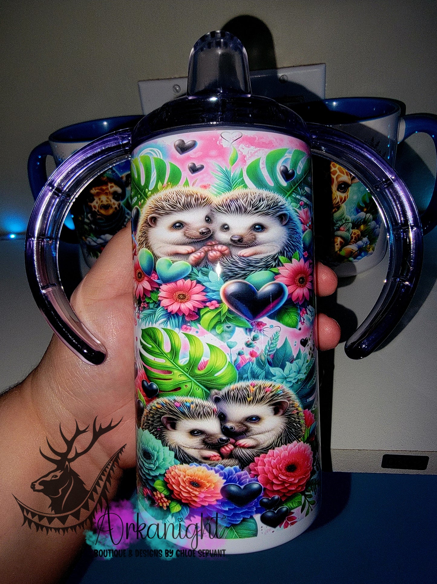 Gourde - Biberon Évolutif sur commande - Collection Saint-Valentin 2026 - Hérisson Amoureux