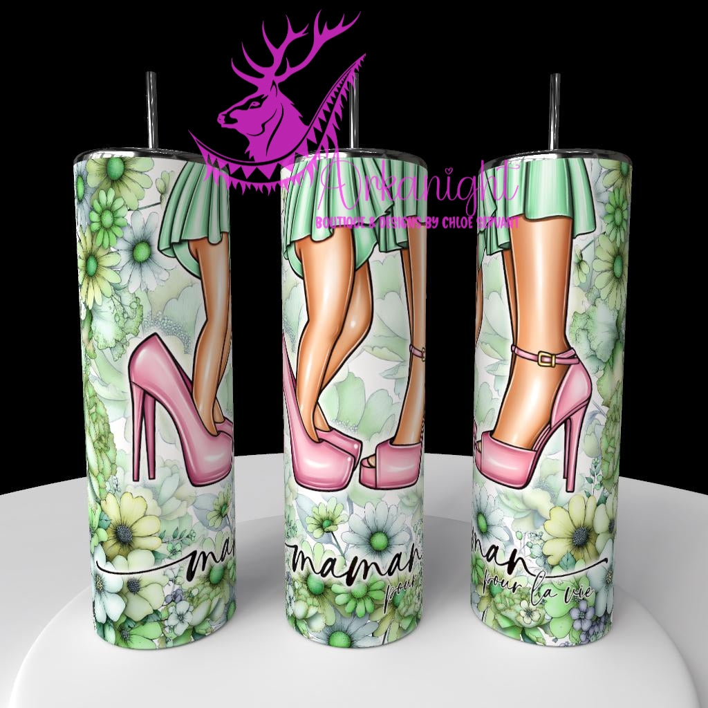 Gourde sur commande - Collection Fête des mères 2026 - Maman pour la vie - Peau Blanche - Thème Vert