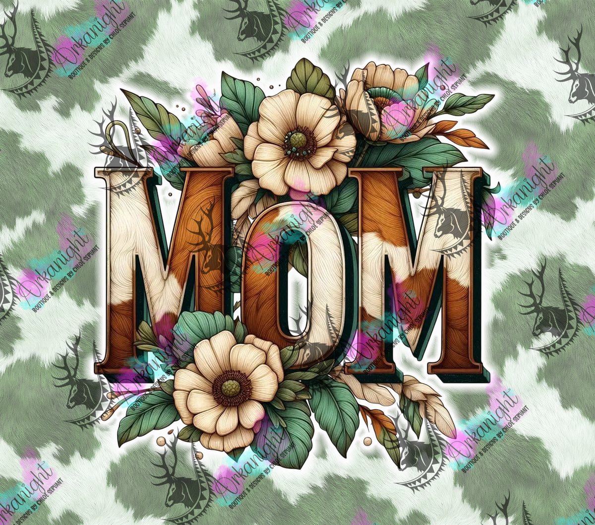 Numérique - Collection Fête des mères 2026 - Mom Western - Blanc & Vert
