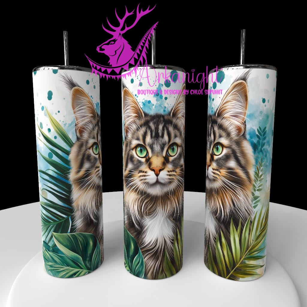 Gourde sur commande - Collection Watercolor Realism - Mainecoon Tabbie