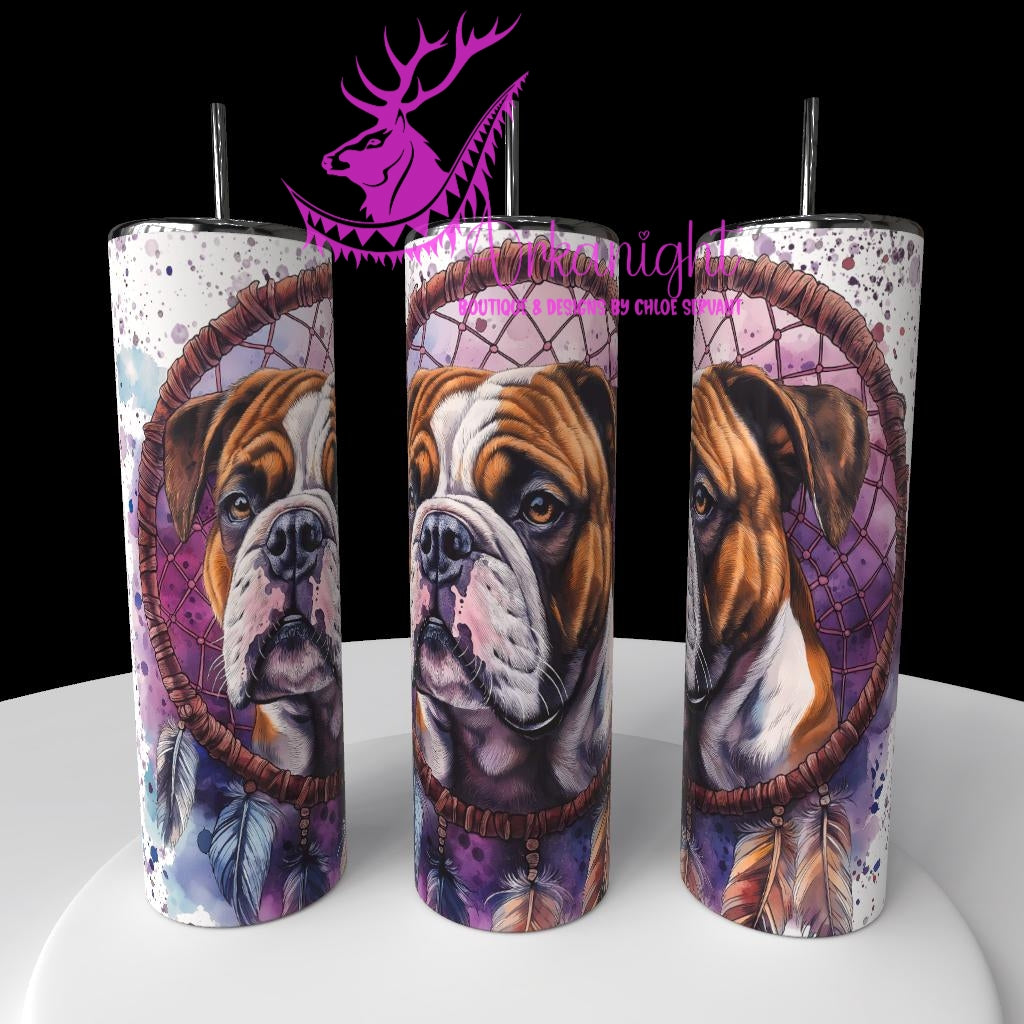 Gourde sur commande - Collection Watercolor Realism - Bulldog Anglais