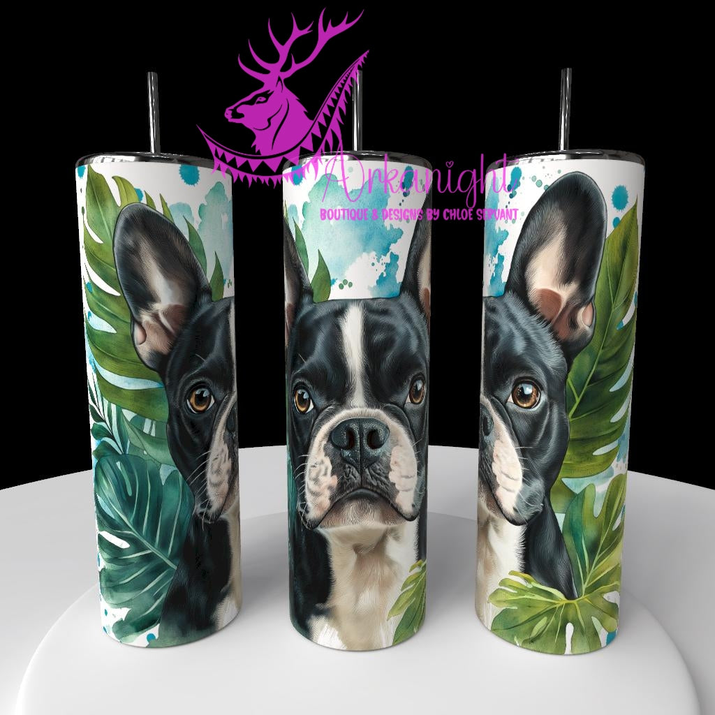 Gourde sur commande - Collection Watercolor Realism - Boston Terrier - 03