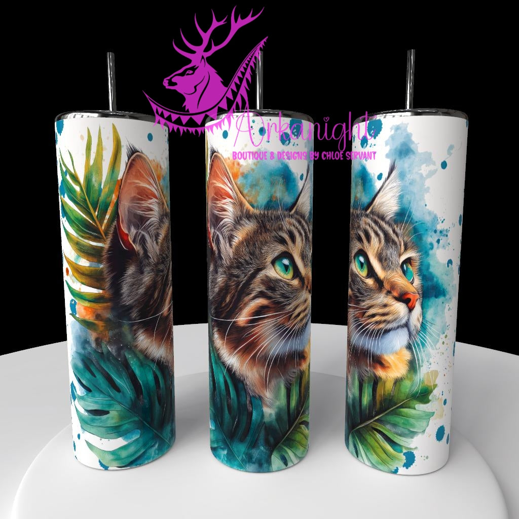 Gourde sur commande - Collection Watercolor Realism - Chat Domestique