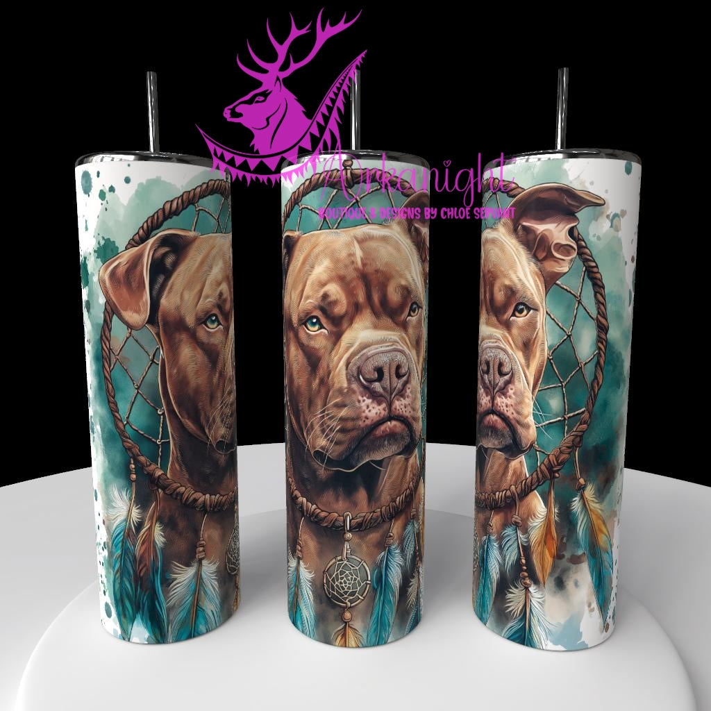 Gourde sur commande - Collection Watercolor Realism - Pittbull - 02