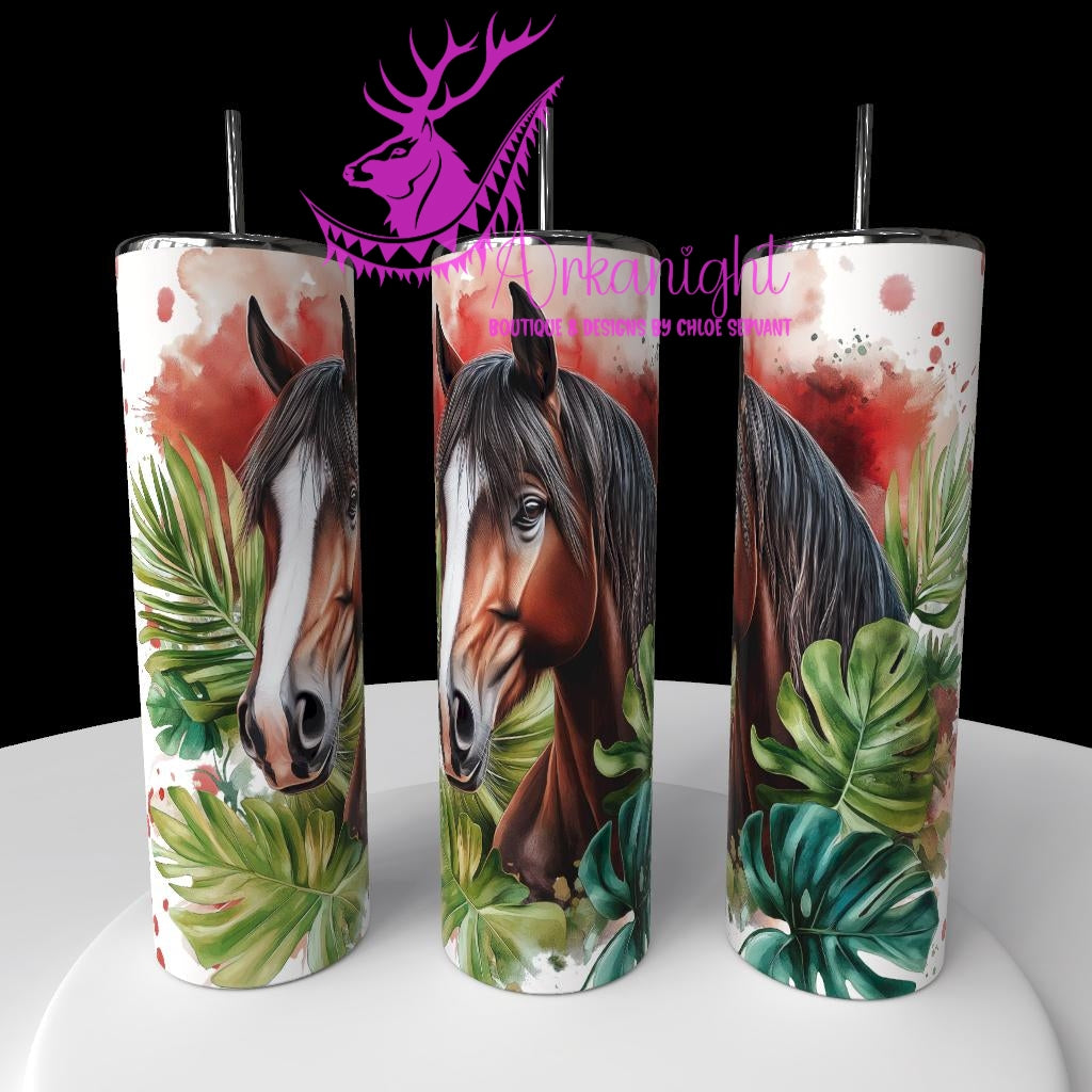 Gourde sur commande - Collection Watercolor Realism - Bai Horse