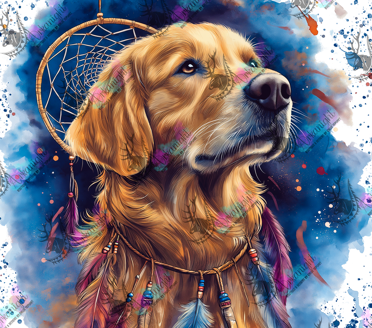Numérique - Collection Watercolor Realism - Golden Retriever