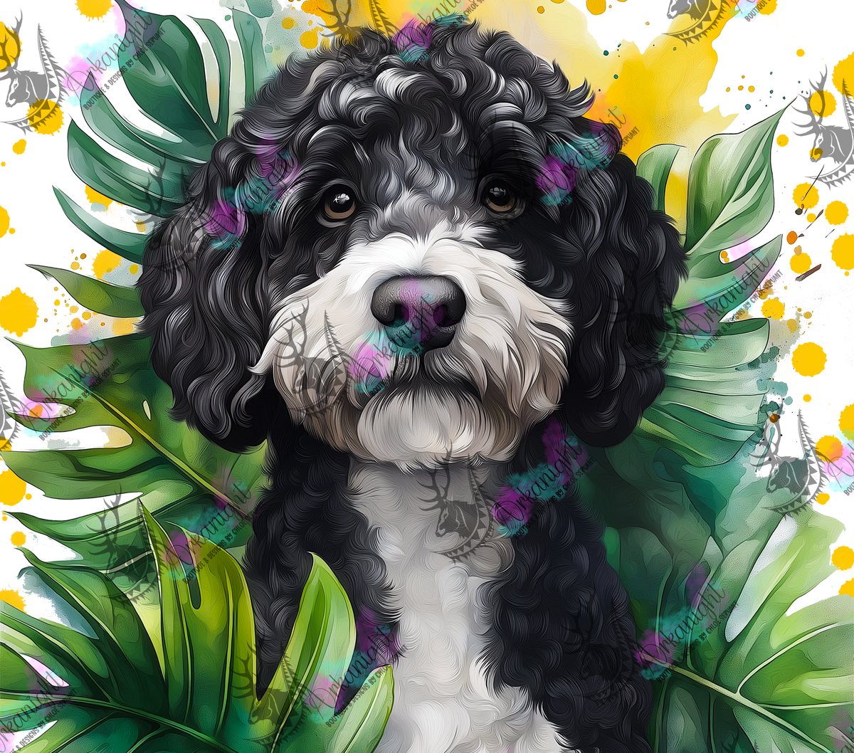 Numérique - Collection Watercolor Realism - Goldendoodle