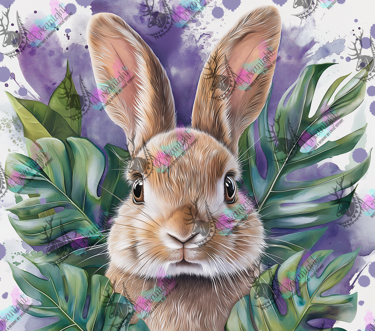 Numérique - Collection Watercolor Realism - Lapin Crème/Tan
