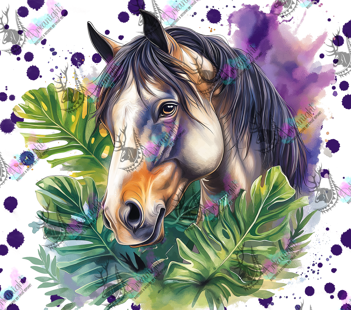 Numérique - Collection Watercolor Realism - Cheval -01