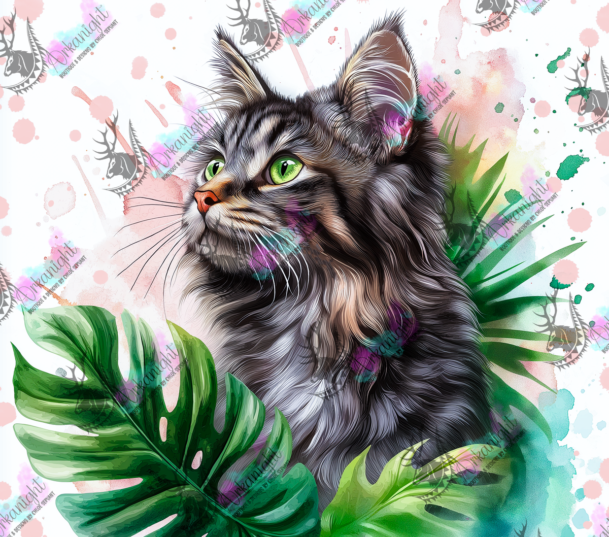 Numérique - Collection Watercolor Realism - Chat Tigré - 03