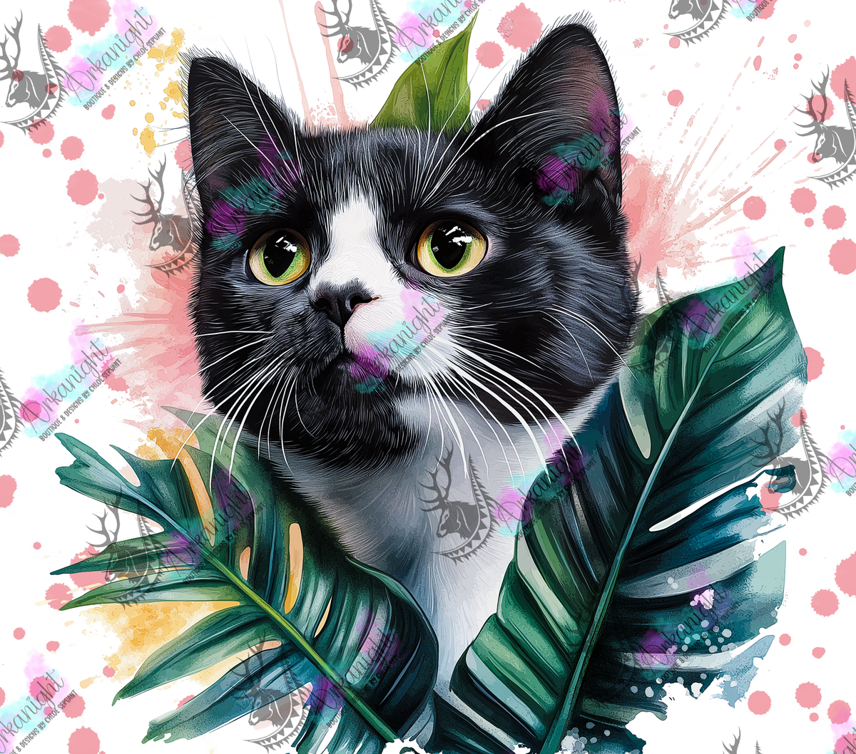 Numérique - Collection Watercolor Realism - Chat Noir & Blanc