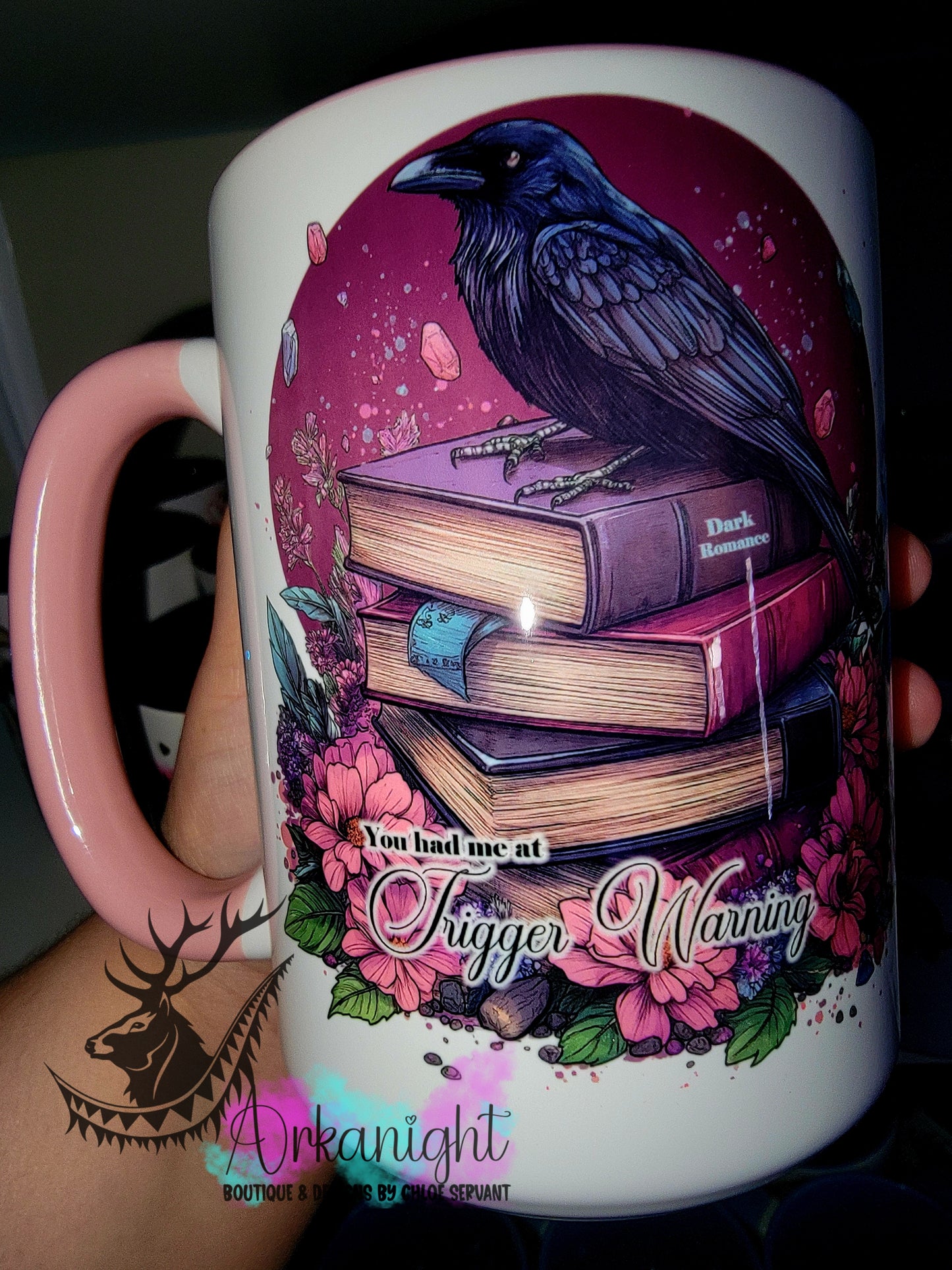 Tasse en céramique sur commande - Collection Lecture - Dark Romance - You had me at TRIGGER WARNING