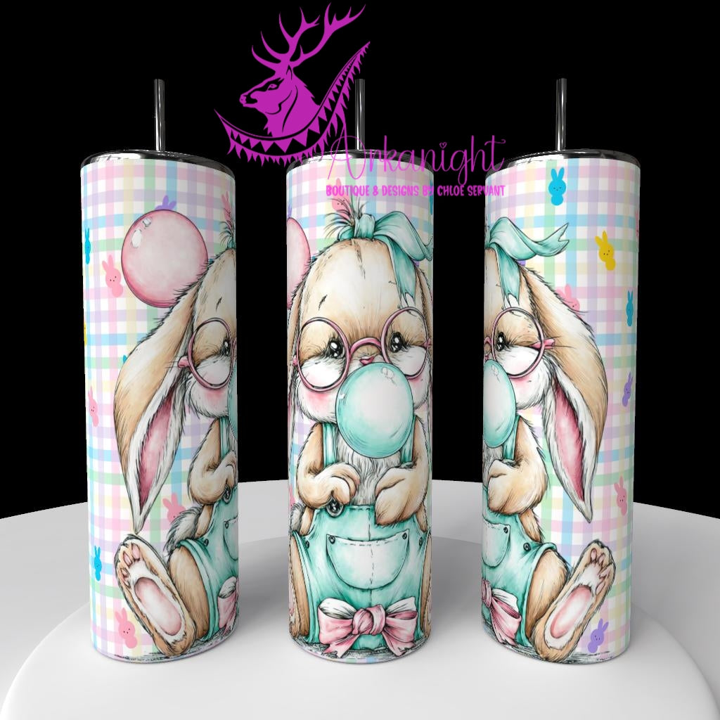 Gourde sur commande - Collection Pâques 2026 - Vintage - Cute Pastel Bunny with Gum