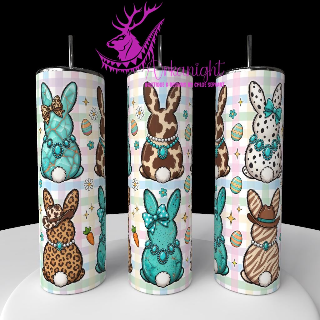 Gourde sur commande - Collection Pâques 2026 - Vintage - Western Bunnies