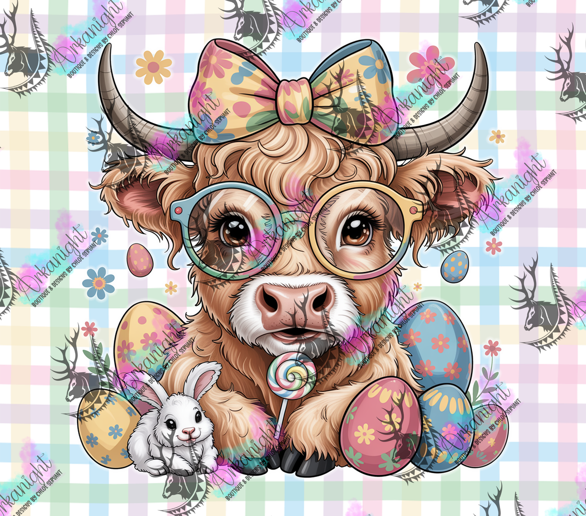 Numérique - Collection Pâques 2026 - Vintage - Cute Highland Cow