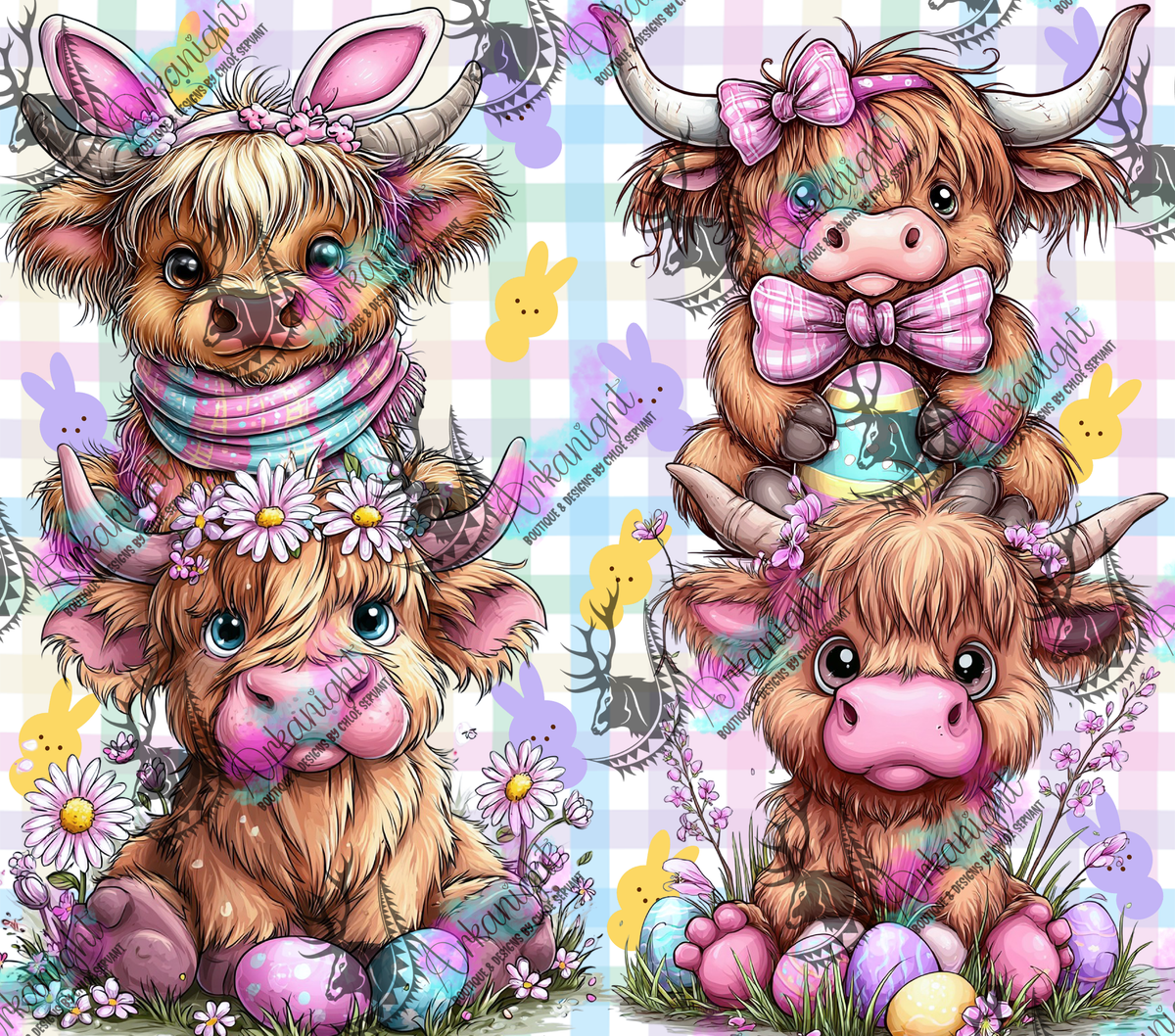 Numérique - Collection Pâques 2026 - Vintage - Highland Cow