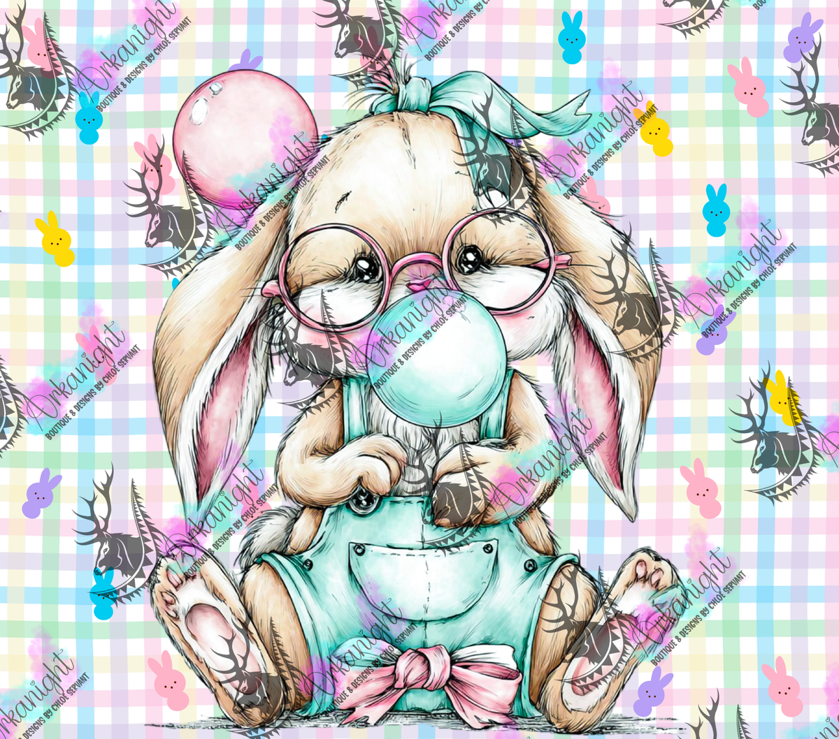 Numérique - Collection Pâques 2026 - Vintage - Cute Pastel Bunny with gums