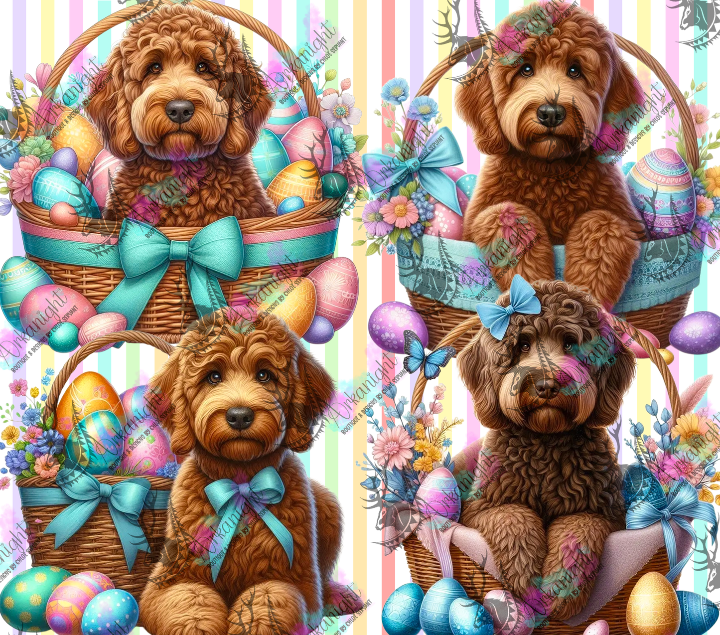 Numérique - Collection Pâques 2026 - Chiens - GoldenDoodle