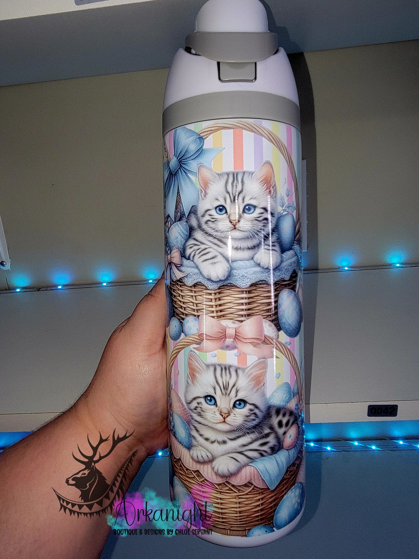 Owala DUPE 24 oz sur commande - Collection Pâques - Snow Bengal