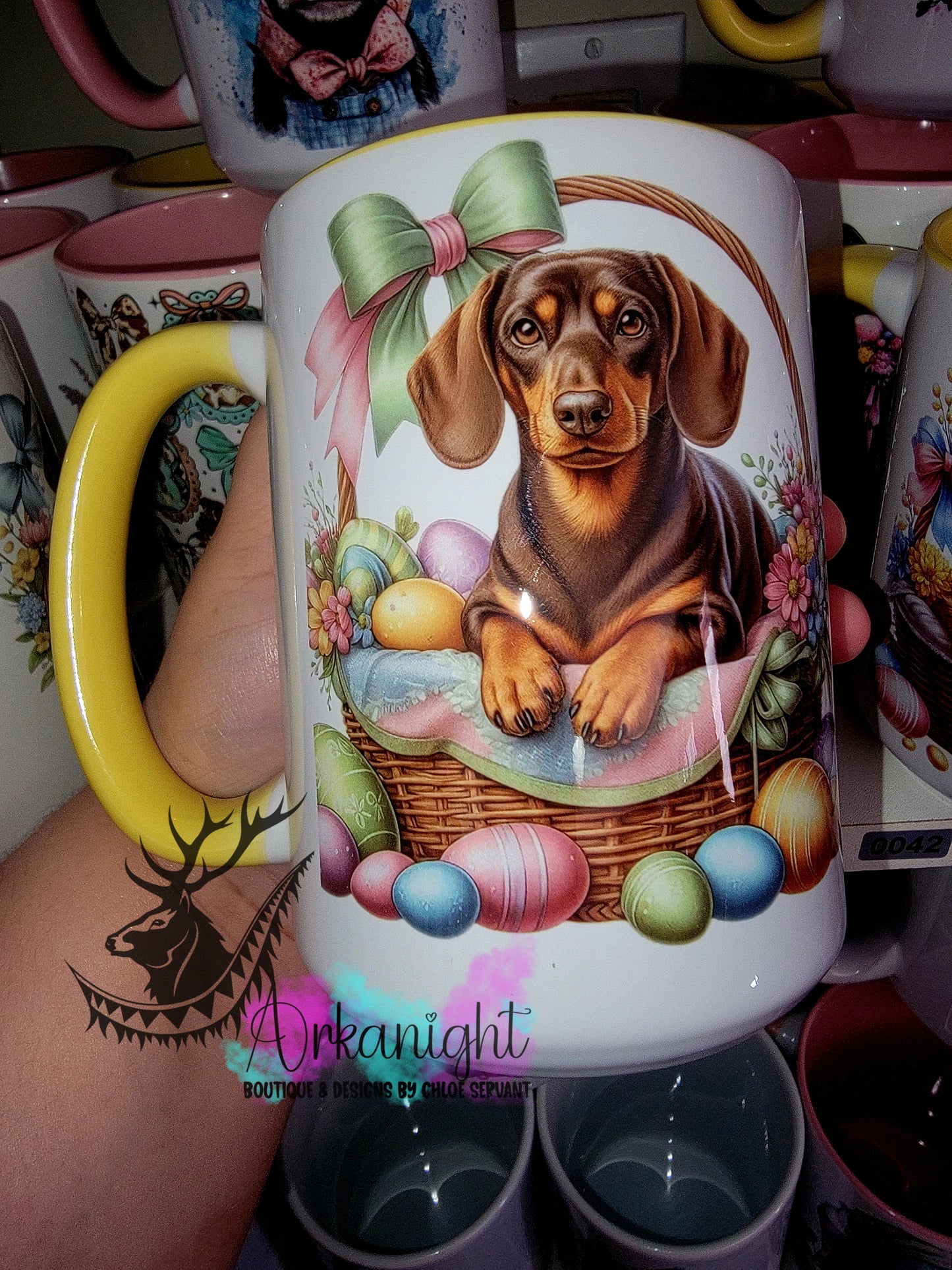 Tasse en céramique sur commande - Collection Pâques 2026 - Teckel