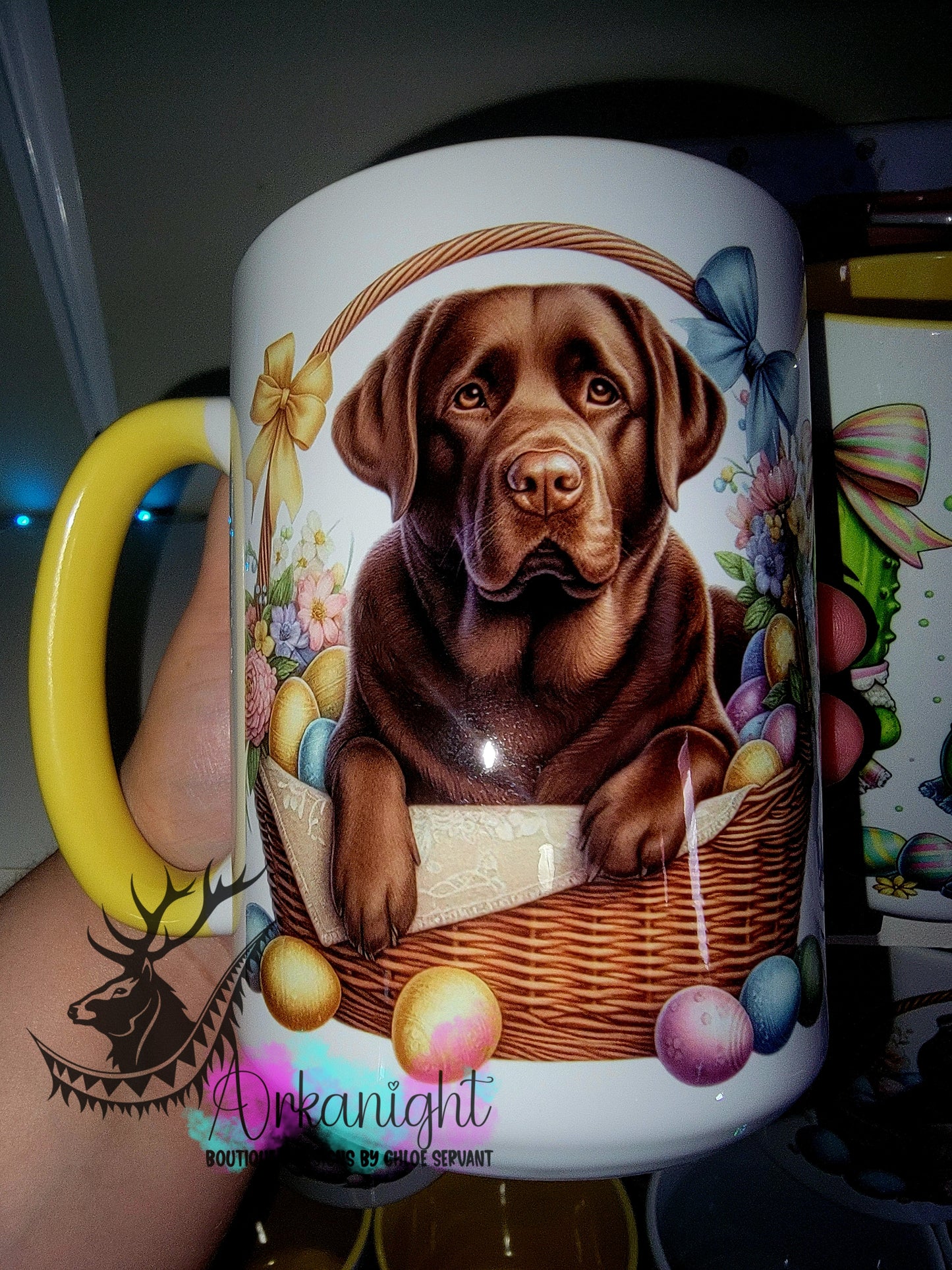 Tasse en céramique sur commande - Collection Pâques 2026 - Labrador Brun