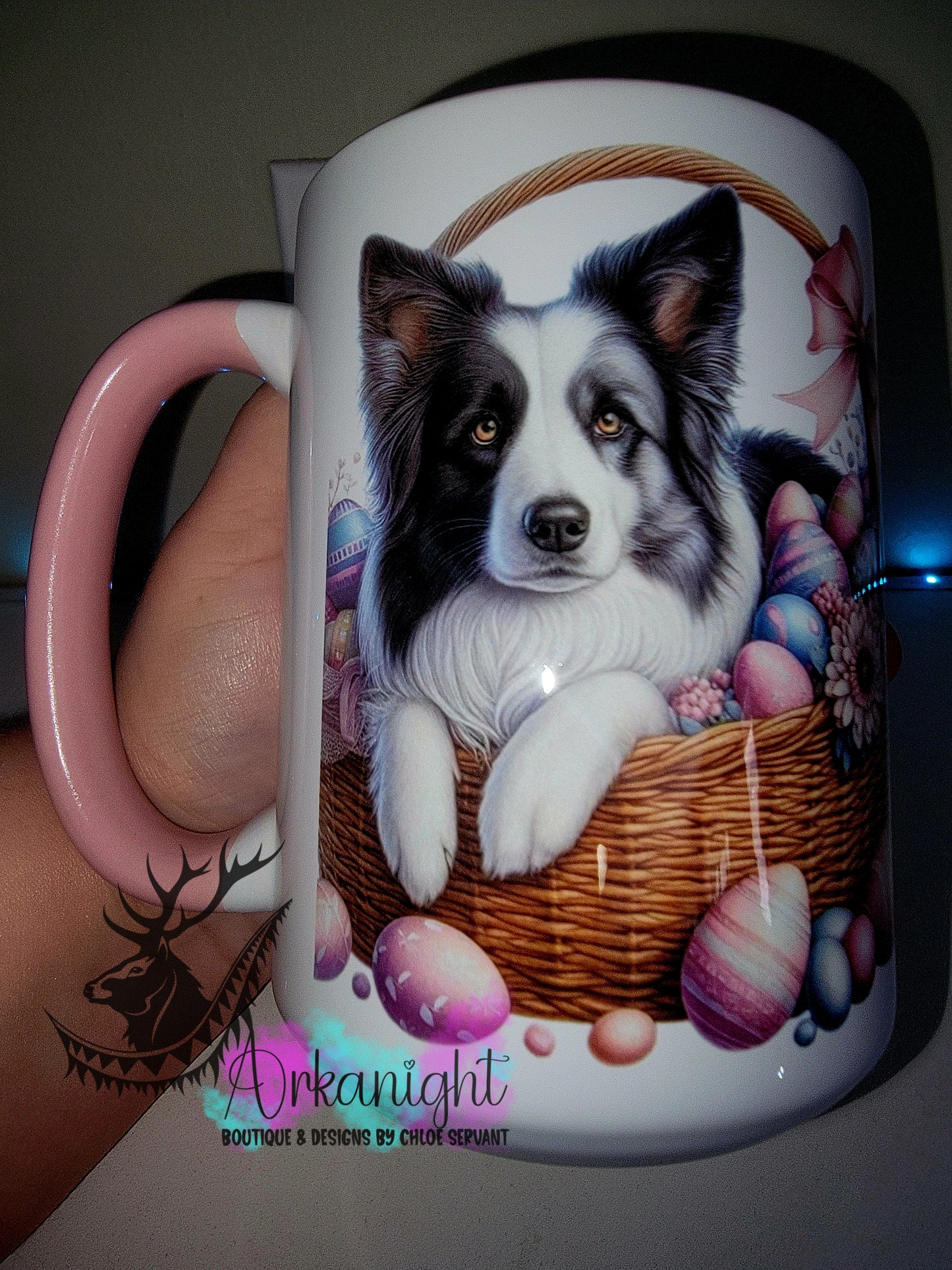 Tasse en céramique sur commande - Collection Pâques 2026 - Border Collie