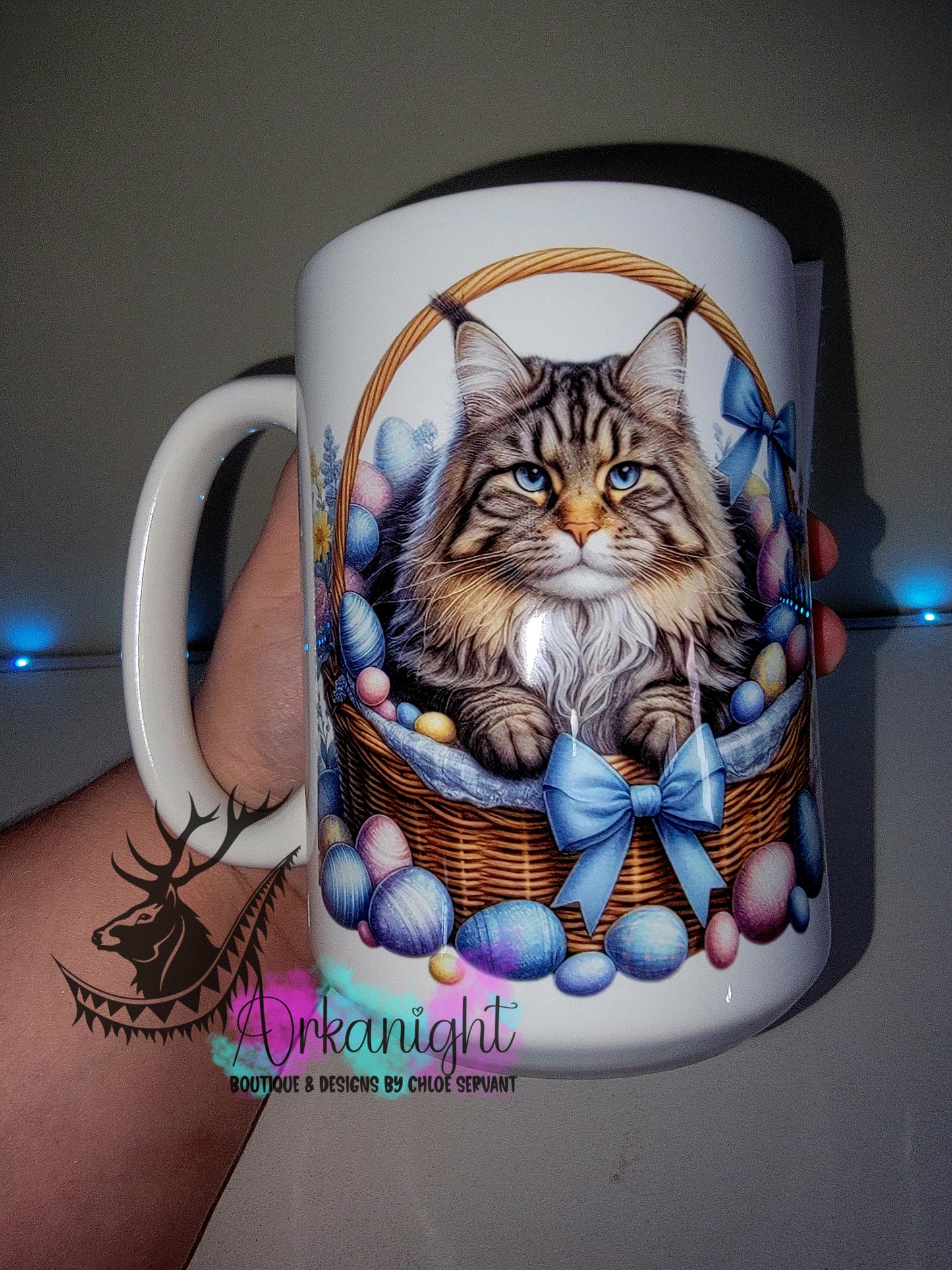 Tasse en céramique sur commande - Collection Pâques 2026 - Mainecoon Tabbie