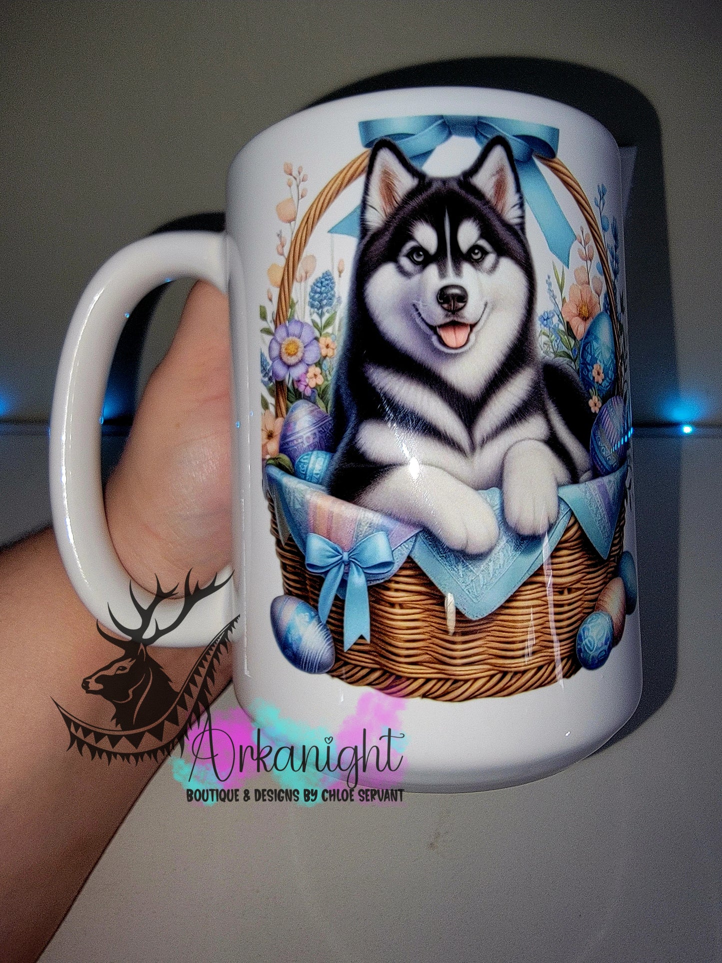 Tasse en céramique sur commande - Collection Pâques 2026 - Husky