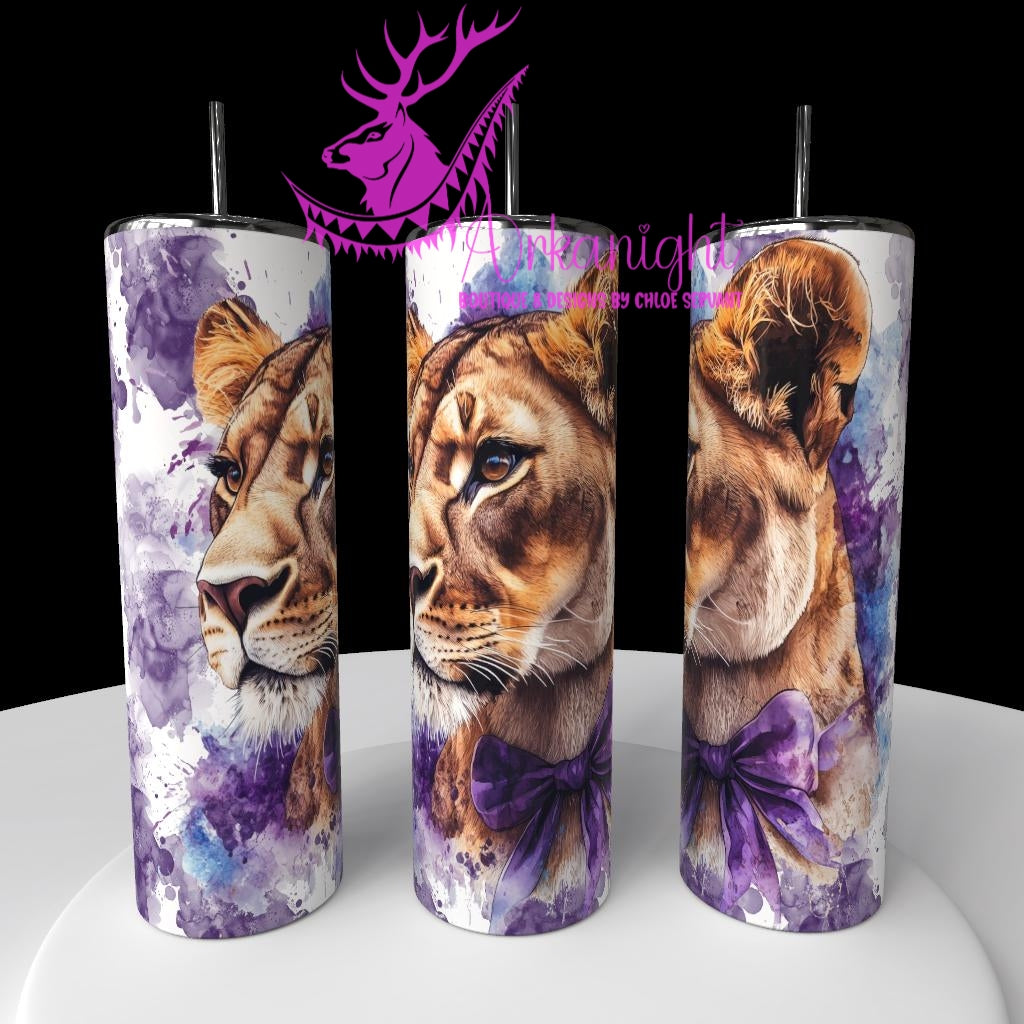 Gourde sur commande - Watercolor Realism - Lionne Adulte