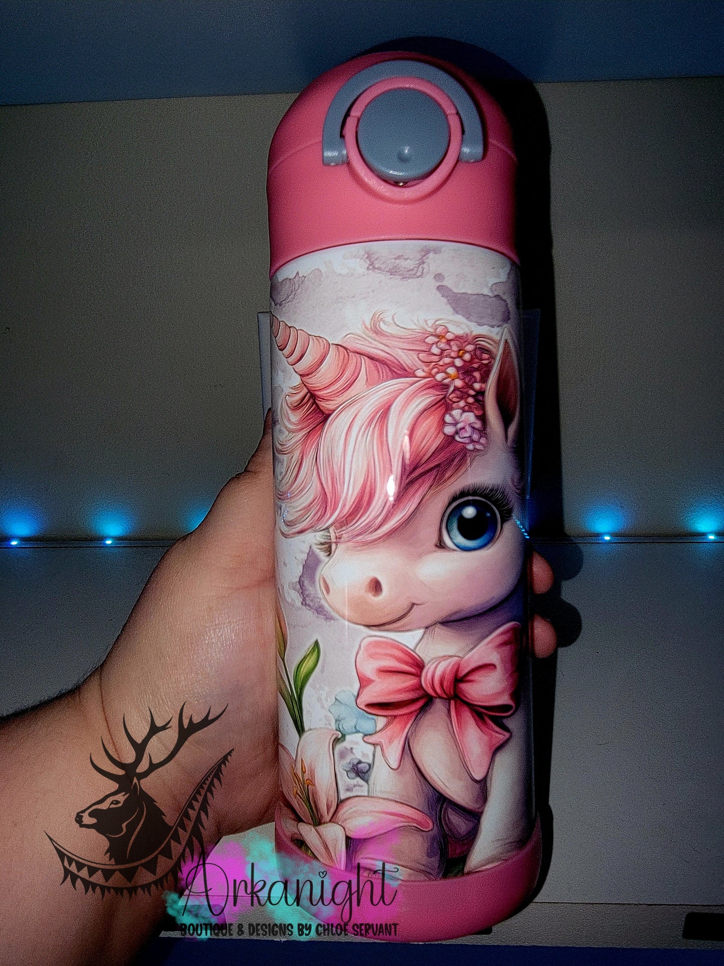 Gourde pour enfant - Sur Commande - Collection Realism Été 2026 - Licorne rose