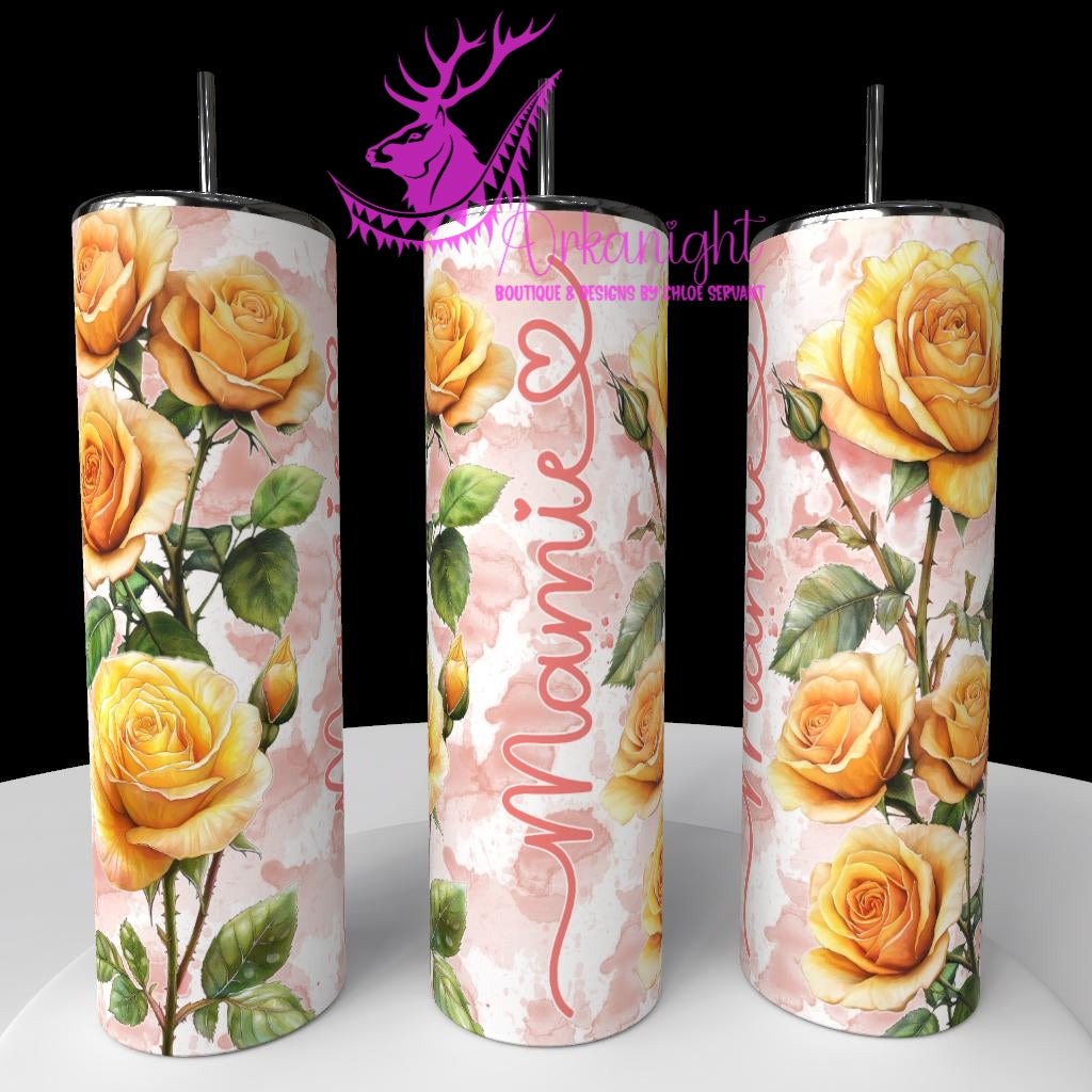 Gourde sur commande - Collection Fête des mères Fleurie 2026 - Rose Jaune - Mamie