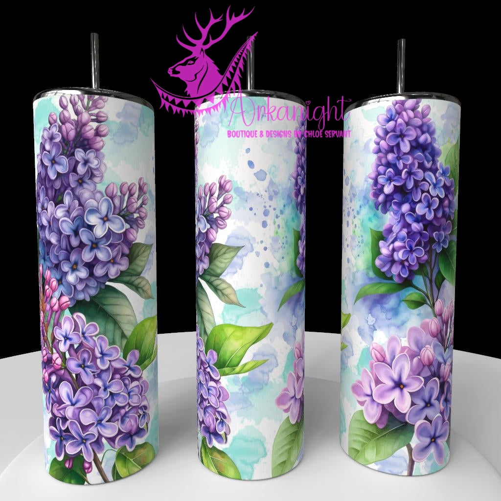 Gourde sur commande - Collection Fête des mères Fleurie 2026 - Lilas - Sans Texte ou Ajout de nom