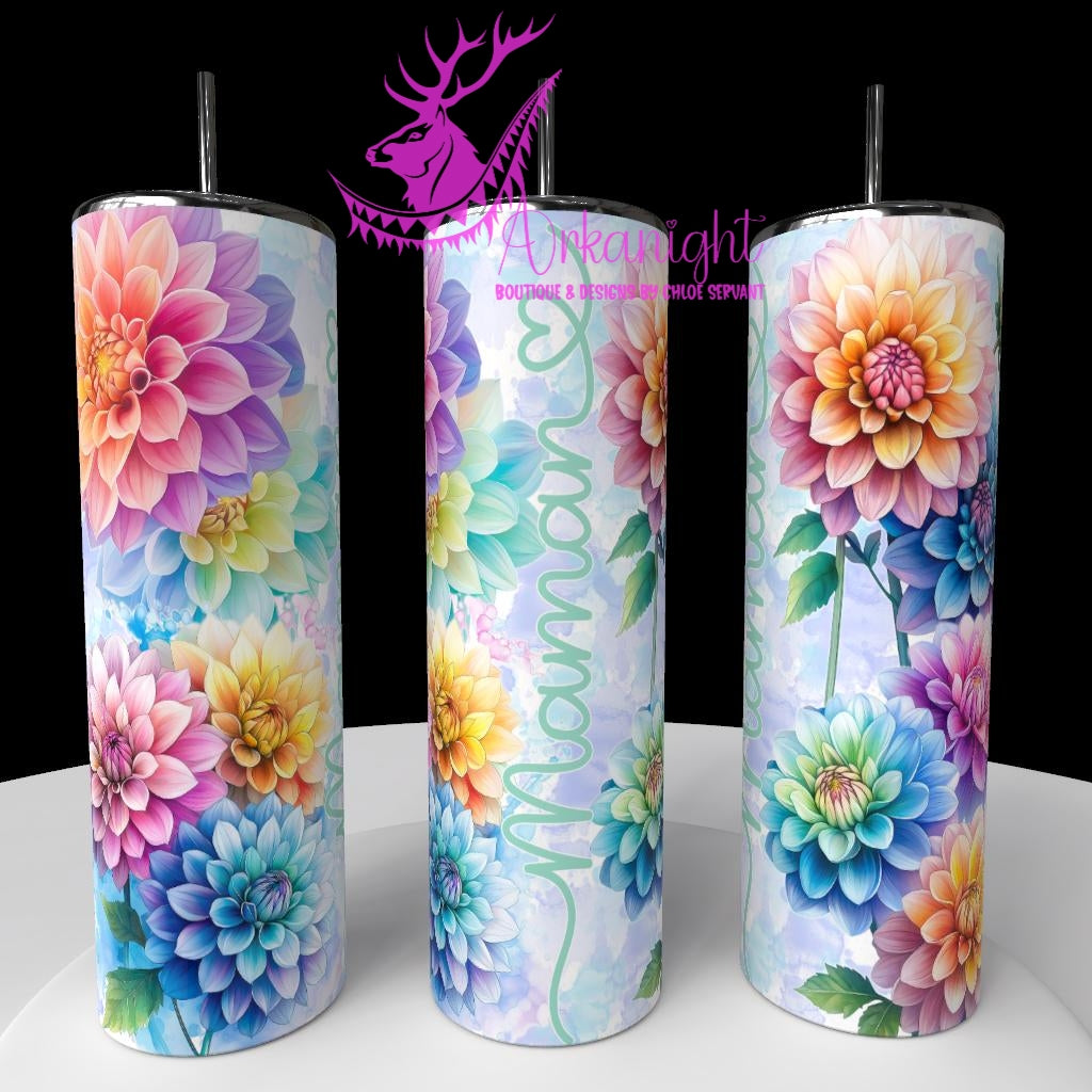 Gourde sur commande - Collection Fête des mères Fleurie 2026 - Dahlia - Maman