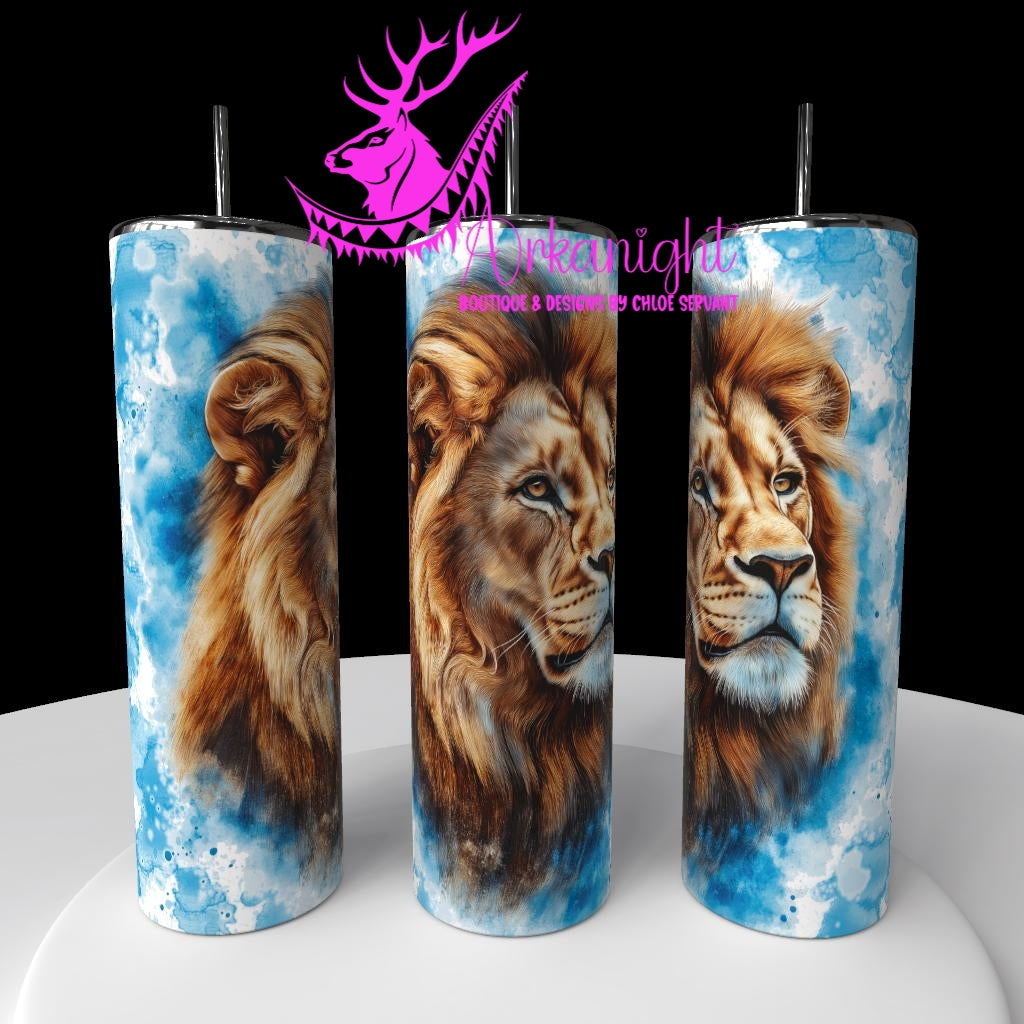 Gourde sur commande - Collection Watercolor Realism - Animaux - Lion