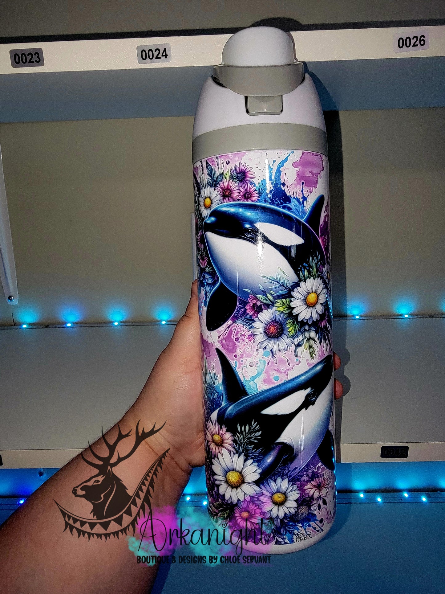 Owala DUPE 24 oz sur commande - Collection Vivid Flower's - Orca