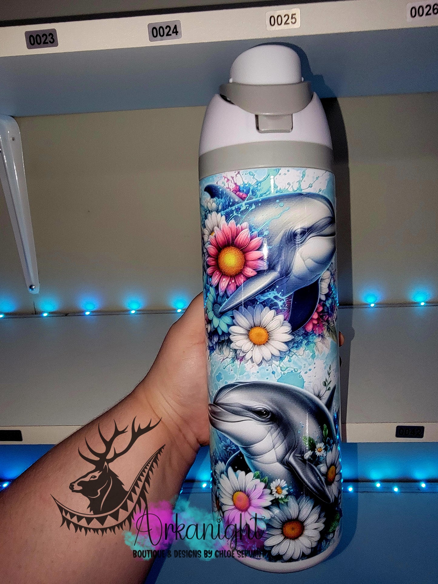 Owala DUPE 24 oz sur commande - Collection Vivid Flower's - Dauphin